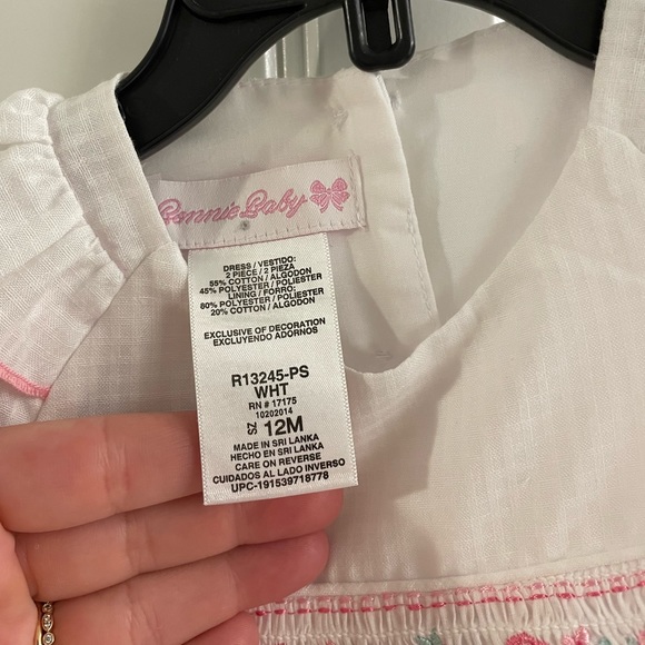 NWT Bonnie Baby 12 month smocked dress - Picture 2 of 6